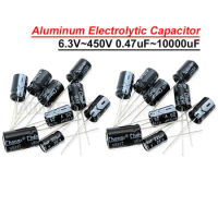 Aluminum Electrolytic Capacitor 10V 16V 25V 35V 50V 63V 2.2 3.3 4.7 10 22 33 47 100 220 330 470 1000 2200 3300 4700 6800 10000UF