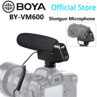 BOYA BY-VM600 Cardioid On-Camera Shotgun Condenser Microphone for Canon Sony Nikon Pentax DLSR Camera Youtube Streaming Blog