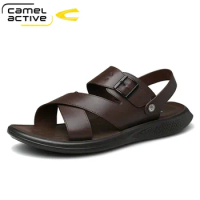 Camel Active New High Quality Summer Men Sandals Genuine Leather Sandals Comfortable Cow Leather Shoes Fashion Casual Shoes