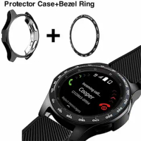 Soft Cover for Samsung Galaxy Watch 46mm 45mm case Gear S3 frontier bumper +Metal Styling smart watch protective shell