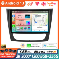 Android 13 for Mercedes Benz E-class W211 E200 E220 E300 E350 E240 CLS 2002-2010 Player Car Radio Carplay Stereo Auto 360 Camera