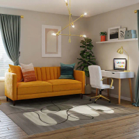 【SDL Home 山德力】北歐抽象線條地毯160x230寧靜(灰駝色、機織短毛)