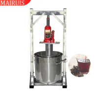 12L Home Manual Hydraulic Fruit Squeezer Small Grape Blueberry Mulberry Presser Juicer Stainless Steel Juice Press Machine