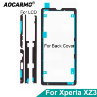 Aocarmo For SONY Xperia XZ3 H9493 Front LCD Display Waterproof Adhesive Back Door Battery Cover Sticker Glue Replacement 6.0"