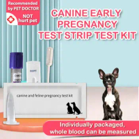 Dog Pregnancy Test Card Canine Feline Early Pregnancy Test Strips Kit Blood Serum Method For Pet Dog And Bulldog M1y8