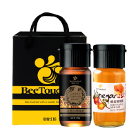 【蜜蜂工坊】金選台灣蜜醋禮盒(金選台灣蜂蜜700g+蜂蜜蘋果醋500ml)