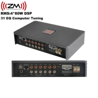 DSP RMS 4*80W car audio amplifier speaker Class D 4 Channel Dsp Amplifier