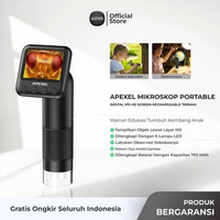 APEXEL Mikroskop Anak Portable Edukasi Anak Digital IPS HD Screen Rechargeable 700mAh