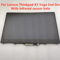 14.0" FHD B140HAN03.6 LCD Touch Screen with Bezel Frame 01AX891 01AX892 01YT277 For Thinkpad X1 Yoga 2nd Gen 20JD 20JE 20JF 20JG