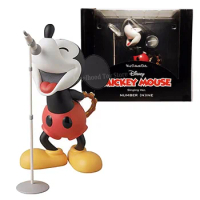 Genuine Mickey Mouse Medicom X NUMBER (N)INE VCD Singing Ver Figure Anime Kawaii Action Figurine Collection Model Doll Decor