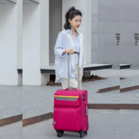 20"24"28 Inch Travel Carry-on Soft Canvas Luxury Suitcase On Wheels Trolley Rolling Luggage Boarding Case Valise Free Shipping