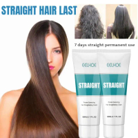 Straight Hair Last Cream Pelurus Rambut Instan, Rambut Lurus Halus Tahan Lama Cream Pelurus Rambut T