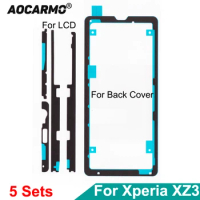 Aocarmo 5Pcs Back Door Battery Rear Cover Sticker Glue Waterproof Adhesive For SONY Xperia XZ3 SOV39 H9493 H8416 H9436 6.0"
