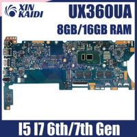 UX360UA MAINboard For ASUS Zenbook Flip UX360UAK UX360U Notebook Motherboard With I5/I7 6th 7th GEN 8G/16G-RAM 100% Test