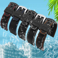 Stomata Silicone Strap Replacement For Citizen Seiko 20 22 24mm Black Bracelet For C-asio Mido Waterproof Rubber Watch Chain