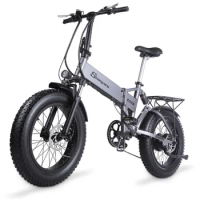 NEW Folding Electric Bicycle 48V15AH 500W 1000W Motor Electric Bike 20*4.0Inch Fat Tire Full suspension Off-Road Mountain Ebike