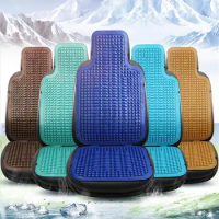 Universal Summer Car Seat Cool Cushion PVC Beaded Massage Automobile Chair Cover With Soft Waist Mat Breathable Durable