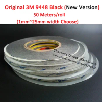 Original 3M 9448AB Black Double Sided Sticky Tape for Samsung/HTC/iphone/ipad Phone Tablet Camera TouchScreen LCD Glass 1mm~25mm