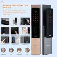 Samsung Smart Digital Door Lock SHP-P53 Biometric Fingerprint Doorlock Security Intelligent Home Locks With Password,Card,Key