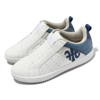 【ROYAL Elastics】休閒鞋 Icon 2.0 男鞋 白 藍 真皮 回彈 無鞋帶 經典 小白鞋(06532055)