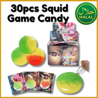 30Pcs Squid Game 3 Cookies Shaped Candy / Gula Squid Game Series 3 Design Korea Viral Manisan