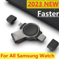 Watch Wireless Charger For Galaxy Watch 6 Charger Type C Fast Charging Dock Station For Samsung Galaxy Watch 5 Pro/4/3/Active 2