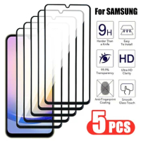 5Pcs Tempered Glass For Samsung Galaxy A05 A15 A25 A35 A55 Screen Protector A04 A14 A24 A34 A54 F04 F14 F34 F54 Protective Film