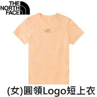 [ THE NORTH FACE ] 女 F圓領Logo短上衣 粉橘 / NF0A5JX23R8