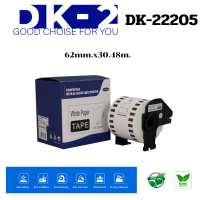dk-2 เทปกระดาษต่อเนื่อง รุ่น DK-22205 ขนาด 62mm x 30.48m. ราคาถูก  ส่งจากไทย ออกใบกำกับภาษีได้