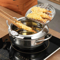 Wajan Penggorengan Japanese Deep Frying Pot Thermometer - Ormismart