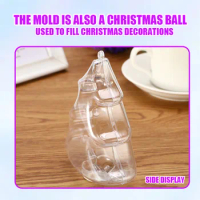 New 1/5PCS Christmas Xmas Tree Shape 3D Bath Bomb Molds Plastic Transparent Fizzy Sphere Bath Bomb Molds Mould Bath Accessories