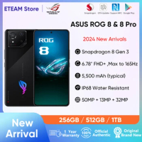 2024 New ASUS ROG 8 &amp; 8 pro 5G Gaming Phone Snapdragon 8 Gen 3 6.78'' 165Hz AMOLED Screen 5500mAh 65W Fast Charge Global Rom
