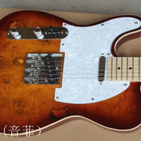 Top Quality Maple fingerboard F Left Handed Sunburst Electric Guitar White Guard Board guitar @2