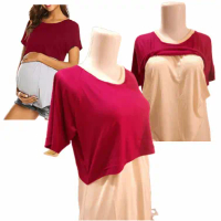Daster hamil kaos menyusui daster midi Busui polos