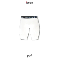 กางเกงรัดกล้ามเนื้อขาสั้น สีขาว Compression short  HoopLife