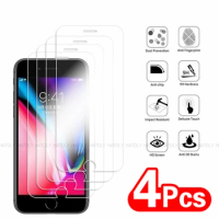 4PCS Screen Protector For iPhone 8 Tempered Glass For Apple iPhone 7 8 SE 2020 2020 Protective Screen Glass Film For iPhone 8