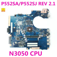P552SA N3050 CPU Mainboard For ASUS P552S P552SA P552SJ PRO552SJ motherboard P552SJ mainboard P552SJ motherboard Test ok Used