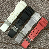 16mm Silicone Rubber Watch Band Strap Fit For G Shock Replacement Black Waterproof Watchbands Accessories