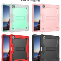 For iPad Pro 12.9 3rd 4th 5th A2462 Case 2018 2020 2021 Cover Hard Plastic Kickstand Safe Silicon 3 Layer Protective Funda Shell