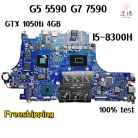 CN-0T5XC1 For Dell Inspiron G5 5590 G7 7590 LaptopMotherboard 0T5XC1 T5XC1 VULCAN17_N17P CPU:I5-8300H GPU:GTX1050ti 4GB 100%Work