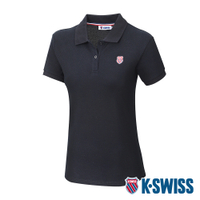 K-SWISS Classic 短袖Polo衫-女-黑