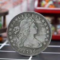 美國1796自由女神鷹洋銀幣仿古幣外幣古玩收藏硬幣禮物美洲錢幣