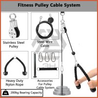 【HOT SALE】3H Fitness Pulley Cable System DIY Lifting Triceps Rope Machine Adjustable Length Tricep R