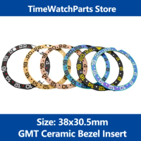 SKX007 GMT Ceramic Bezel Insert 38x30.5mm Insert For SKX009 SRPD Watch Cases Seiko Men Watch Mod Parts Diving Watch Repair Tools