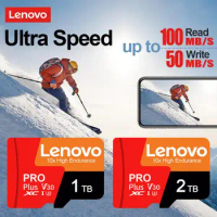 Lenovo Flash Memary Card A2 V30 U3 Micro TF SD Card 2TB 1TB Memary Transfer SD C10 U1 TF Card V10 A1 Flash Card For Tablet