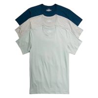 【Calvin Klein 凱文克萊】3件組-2023男時尚棉質深藍草灰色圓領短袖內衣混搭-網(預購)