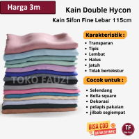 Kain Sifon Fine Duble Hycon Lebar 115 Bahan Kerudung Harga 3m