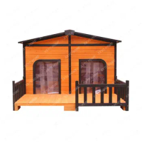 Solid Wood Dog House Outdoor Rainproof Outdoor Courtyard Pet Corgi Kennel Dog House Large Dog House Wooden Dog Cage