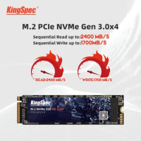 KingSpec SSD NVMe M.2 2280 128GB 256GB 512GB 1TB Internal Solid State Hard Disk M.2 PCIe3.0 X4 2280 SSD Drive For Desktop Laptop