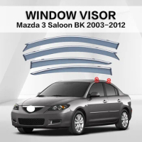 Door Visor For MAZDA 3 Saloon BK 1th 2003-2012 CAR Window Visor Vent Wind Deflectors Visors Rain Guard Shades Visor